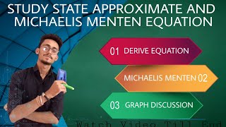 Steady state approximation SSA and Michaelis menten equation [upl. by Kirenoj224]