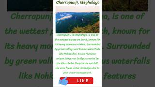 Cherrapunji The Wettest Place on Earth and Its Unique Wonders shorts [upl. by Nylrats]