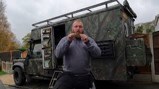 Fitting the new awning to the Land Rover campervan [upl. by Notnirb]