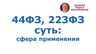 Законы №44ФЗ и №223ФЗ суть сфера применения [upl. by Allekim]