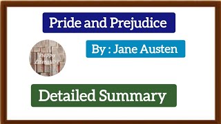 Pride and Prejudice by Jane Austen summary in Hind englishliterature happy literature [upl. by Herzog]