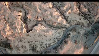 Alamogordo NM and its gullies from my drone at sunset 4K [upl. by Rydder]