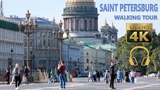 Saint Petersburg Walking Tour  Russia  4K 60fps🎧 City Walk With Real Ambient Sounds [upl. by Tory]