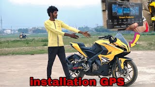 bike new modification installation GPS in rs200 mpdesirider rider vlog [upl. by Enitsenre589]