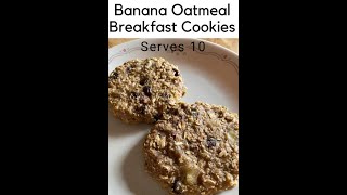 Cooking Breakfast With Us Banana Oatmeal Breakfast Cookies  Large Family Style [upl. by Otrebile]