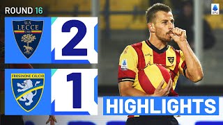 LECCEFROSINONE 21  HIGHLIGHTS  Lecce leave it late to edge visitors  Serie A 202324 [upl. by Adniroc712]