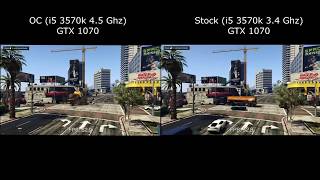 i5 3570k Stock speed vs OC i5 3570k 45 Ghz GTA 5 benchmark [upl. by Michelle]