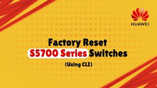 reset factoryconfiguration on Huawei S5700 Series Switches [upl. by Atiroc]