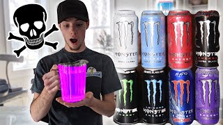 I MIXED EVERY FLAVOR OF MONSTER dont try at home [upl. by Nodal]