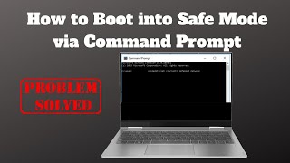 How to Boot into Safe Mode Using Command Prompt in Windows 1087 [upl. by Aizat]