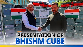 LIVE PM Modi and President Zelenskyy during presentation of BHISHM cube [upl. by Whale]