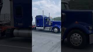 Straight piped Kenworth W900 jake brake diesel kenworthw900 [upl. by Treulich]