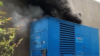 MEGA Cold Smoke DIESEL GENERATOR Engine Starts and Heavy Sound [upl. by Ragouzis859]