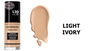 CoverGirl TruBlend Matte Made Liquid Foundation Shades for Fair Skin 2022 [upl. by Jenelle]