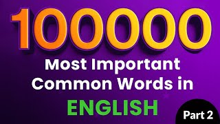 100000 Most Important Common Words in English  Part 2  betterlearning [upl. by Arehahs14]