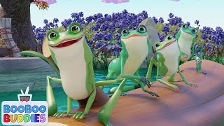 Five Little Speckled Frogs  BooBooBuddies TV Nursery Rhymes amp Kids Songs [upl. by Fiel]