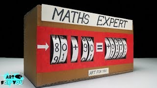 Maths Project From Cardboard  Maths working model for school exhibition  Maths exhibition ideas [upl. by Athelstan677]