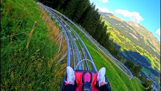 The Longest Alpine Mountain Coaster Ride in Switzerland  🇨🇭 Churwalden [upl. by Keller]