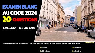 Examen blanc au test du code de la route 2024  20 Questions [upl. by Lecrad]