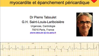 9a Péricardite Myocardite Épanchement péricardique ECG Dr Taboulet [upl. by Bertram643]