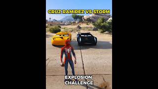 CRUZ RAMIREZ VS JACKSON STORM EXPLOSION CHALLENGE disneycars lightningmcqueen mcqueen [upl. by Veejar]