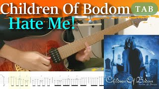 Children Of Bodom  Hate Me Cover Guitar Tab  Lesson [upl. by Ylenats470]