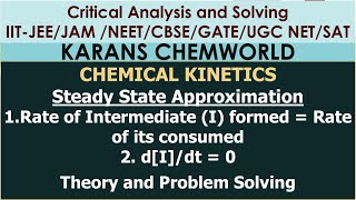 Chemical Kinetics Steady State Approximation Two important conditions Theory and Problem Solving [upl. by Freed264]