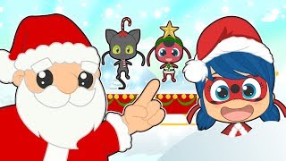 CINCO BEBES con Ladybug Navidad 🎄 Canciones infantiles de navidad [upl. by Freddi8]