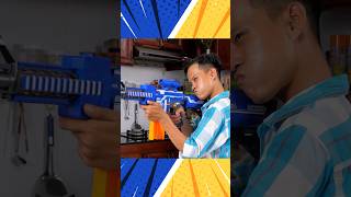 GUN VS GUN P2 nerf nerfgun nerfwar sungnerf xshot igaming car rc boat weapon [upl. by Esetal]