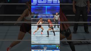 Ronda Rousey vs Becky Lynch WWE 2K24 pcgaming wwe gaming wweraw gamer fighting shorts [upl. by Jillian]