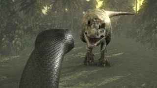 Titanoboa Monster Snake  Titanoboa Vs TRex [upl. by Egor219]