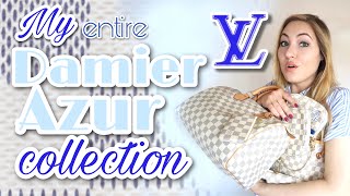 My Louis Vuitton Damier Azur Collection  feat LV handbags Mini Pochettes amp SLGs in DA [upl. by Harras]