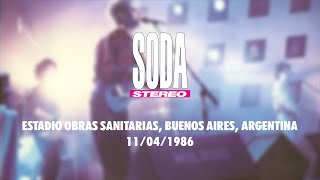 Soda Stereo  Afrodisíacos En Vivo Estadio Obras Sanitarias  11041986 [upl. by Eyak]