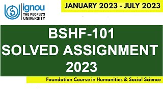 BSHF101 FULLY SOLVED ASSIGNMENT NEW 202324 II BTS COURSE ASSIGNMENT [upl. by Millman]