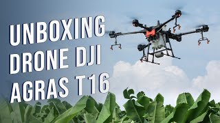 Unboxing Drone Pertanian DJI Agras T16 Drone Spraying Terefektif [upl. by Ecnerwaled902]