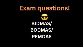 How to solve BidmasBodmas EXAM QUESTIONSlearn quickly stepbystep ks2ampks3grade567 part22 [upl. by Herb]