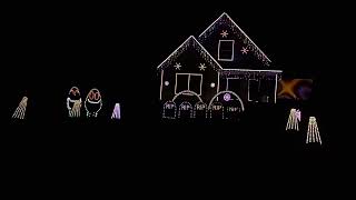 Terwilliger Family Light Show Halloween 2024  Come Little Children [upl. by Ahel]