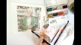 Kremer Pigments Incarnate Watercolor Set  DEMO on painting a portrait [upl. by Hannie]