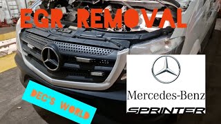 EGR REMOVAL on a mercedes sprinter [upl. by Ludwig]