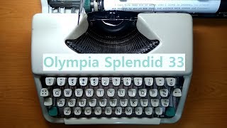 Olympia Splendid 33 ultra portable typewriter [upl. by Dympha739]