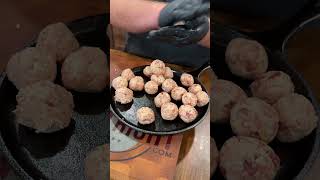 pizza sausage balls pizza sausageballs gamedayfood [upl. by Rochkind]