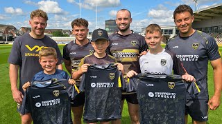 INSPIRING THE NEXT GEN  Three supporters join the squad for a kicking session at Rodney Parade [upl. by Mimi]