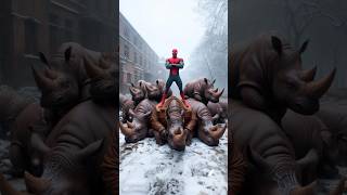 SpiderMan and Superman vs Witch fight battle spiderman superman animals wolverine [upl. by Lesly]