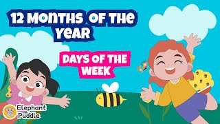 Months of the Year and Days of the Week song  12 Months of the Year  7Days in a Week  Toddlers [upl. by Aneez15]