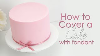 How to Prepare amp Cover a Cake with Icing  Fondant [upl. by Zacks294]