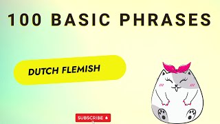 100 phrases in Dutch Flemish [upl. by Maxma]