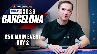 EPT BARCELONA 2023  €5K MAIN EVENT – DAY 2 ♠️ PokerStars [upl. by Olen]