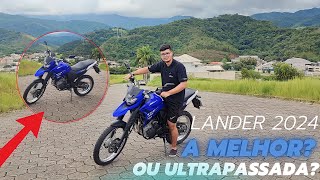 LANDER 250 2024 REVIEW COMPLETO UMA MOTO ULTRAPASSADA [upl. by Analat]