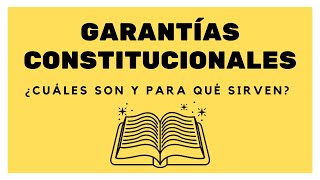 Garantías Constitucionales ¿Qué son y para qué sirven PERÚ [upl. by Francis546]