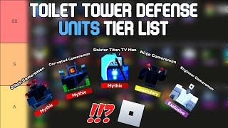 Toilet Tower Defense Unit Tier List EP 68 Part 2  Roblox Tier Lists [upl. by Tfat]